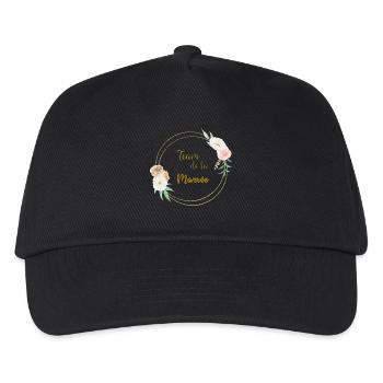 Goldene Hochzeit Team und Blumen - Kinder Basecap - Schwarz - Vorne