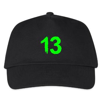 Number 13 favorite number brush - Kids’ Baseball Cap - black - Front