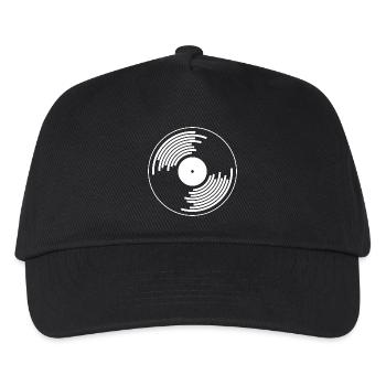 disques vinyles disque vinyle hip hop tape dj deejay - Casquette de baseball Enfant - noir - Devant