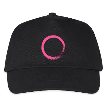 Customizable pink circle circular shape - Kids’ Baseball Cap - black - Front