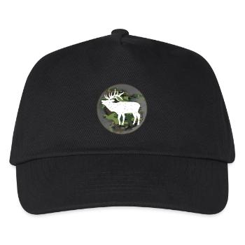 Hunter hunting elk - Kids’ Baseball Cap - black - Front
