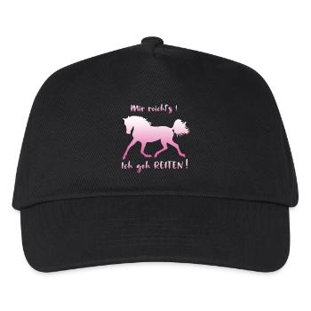 That's enough for me, I go riding horses saying funny - Kids’ Baseball Cap - black - Front