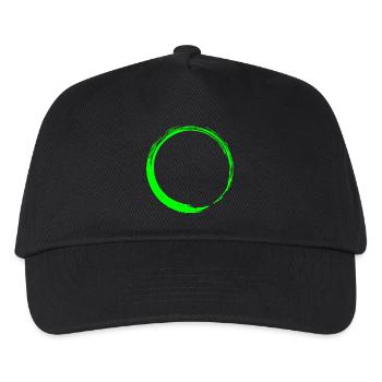 Circle shape circle icon shape new green - Kids’ Baseball Cap - black - Front