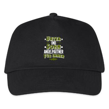 Angeln Angler Vater Sohn - Kinder Basecap - Schwarz - Vorne