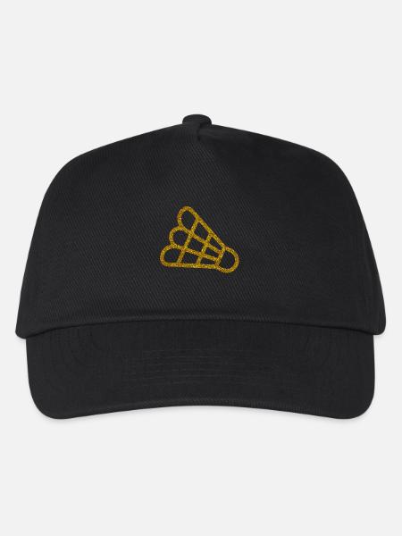 Gold Badminton - Kinder Basecap - Schwarz