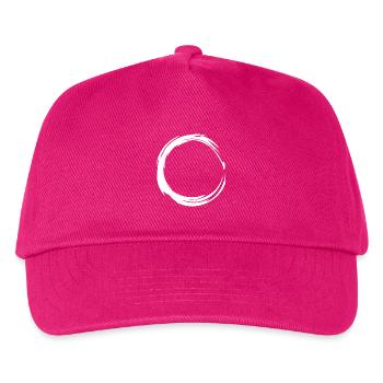 Circle design icon brush white - Kids’ Baseball Cap - fuchsia - Front
