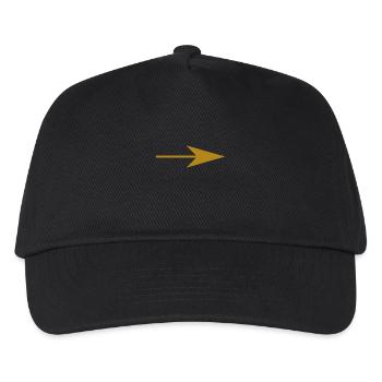 Right arrow gold - Kids’ Baseball Cap - black - Front