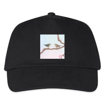 Frühlings Vögel - Kinder Basecap - Schwarz - Vorne