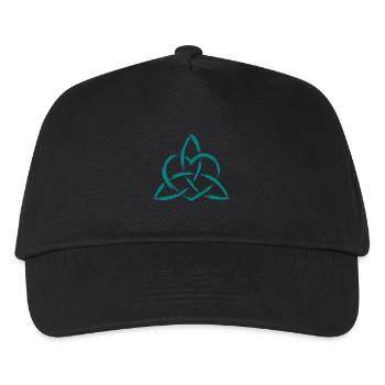 Triquetra Keltisches Herz Knoten Symbol - Kinder Basecap - Schwarz - Vorne