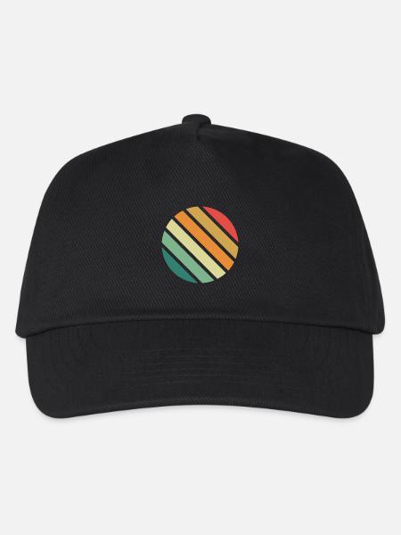 Geometrischer Kreis Illustration - Kinder Basecap - Schwarz