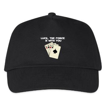 Das Glück ist bei dir im Poker! - Kinder Basecap - Schwarz - Vorne