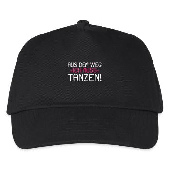 Aus dem Weg ich muss tanzen - Kinder Basecap - Schwarz - Vorne