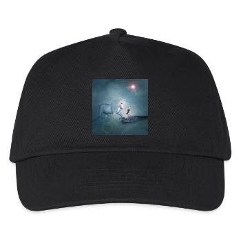 Wunderbares Einhorn mit Fee - Kinder Basecap - Schwarz - Vorne