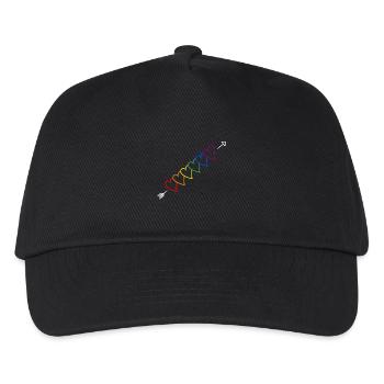 Pfeil Regenbogen LGBT - Kinder Basecap - Schwarz - Vorne