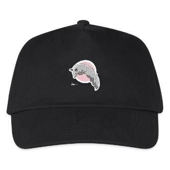 Jagd Schneefuchs - Kinder Basecap - Schwarz - Vorne