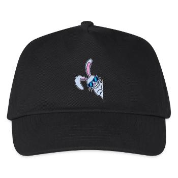 Cool Osterhase Osterhäschen Bunny Frohe Ostern - Kinder Basecap - Schwarz - Vorne
