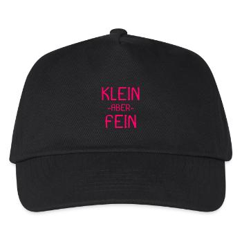 Spruch Kleiner aber fein - Kinder Basecap - Schwarz - Vorne