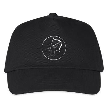 Zeichen des Schützen-Tierkreises (weiß) - Kinder Basecap - Schwarz - Vorne