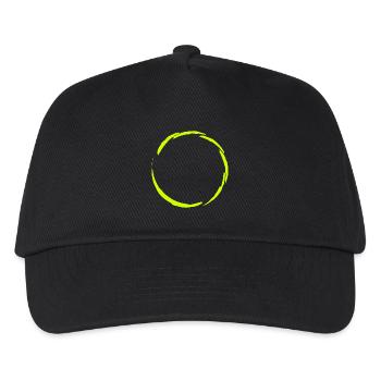 Circle symbol yellow - Kids’ Baseball Cap - black - Front