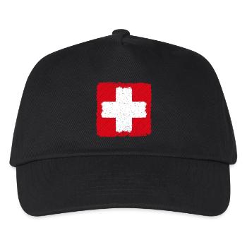 Switzerland Swiss Cross Suisse Swiss Flag - Kids’ Baseball Cap - black - Front