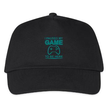 I paused my game to be here - Kids’ Baseball Cap - black - Front