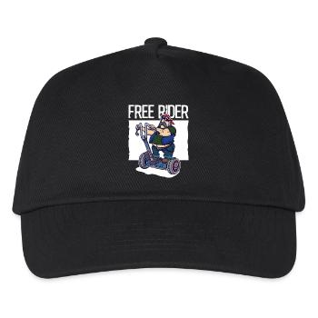 Motorbikes motorcycle freedom independence funny - Kids’ Baseball Cap - black - Front