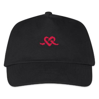 Herz Knoten Liebe Romantisch - Kinder Basecap - Schwarz - Vorne