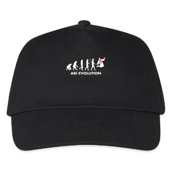Abitur Abiturient Schulabschluss Evolution Abi - Kinder Basecap - Schwarz - Vorne