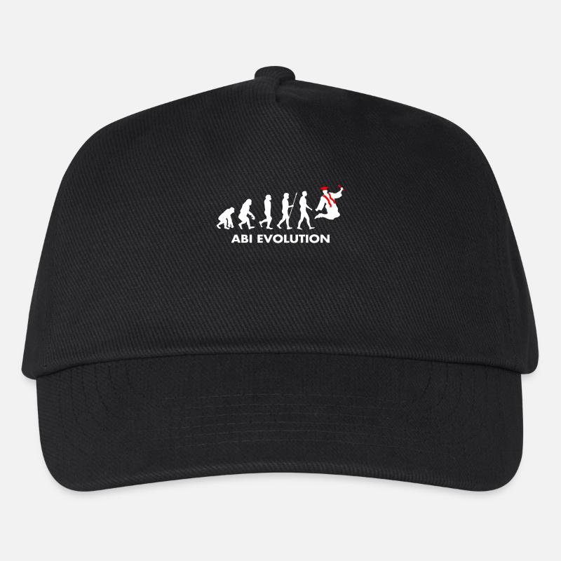 Abitur Abiturient Schulabschluss Evolution Abi - Kinder Basecap - Schwarz