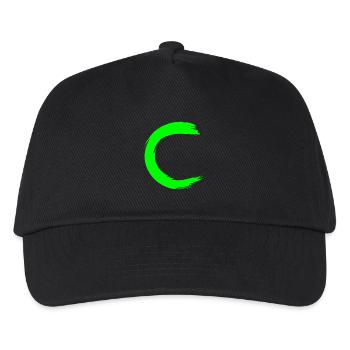 Buchstabe C Anfangsbuchstabe Name - Kinder Basecap - Schwarz - Vorne
