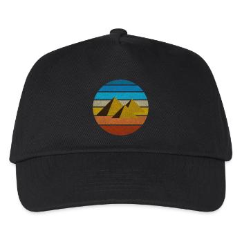 Egypt retro pyramids vintage gift idea Cairo - Kids’ Baseball Cap - black - Front