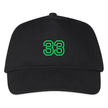 33 vert - Casquette de baseball Enfant - noir - Devant
