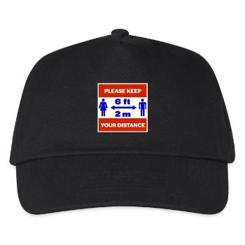 Please keep your distance - Kids’ Baseball Cap - black - Front