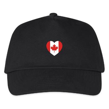 Un cœur pour le Canada - Casquette de baseball Enfant - noir - Devant