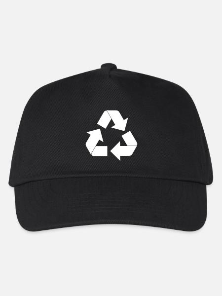 Recycling - Kinder Basecap - Schwarz