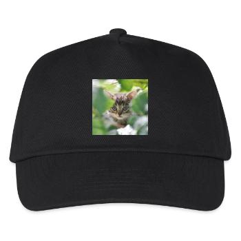 Chaton timide mais curieux - Casquette de baseball Enfant - noir - Devant