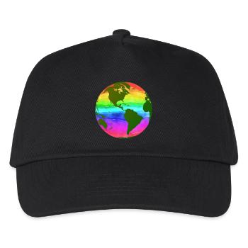 bunte welt - Kinder Basecap - Schwarz - Vorne