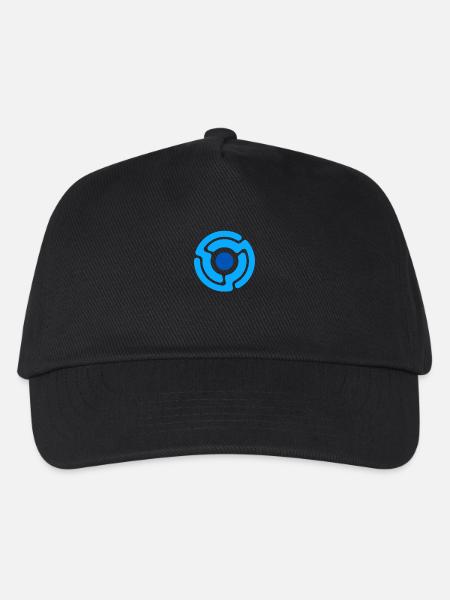 Blauer Kreisrhythmus Ornament - Kinder Basecap - Schwarz