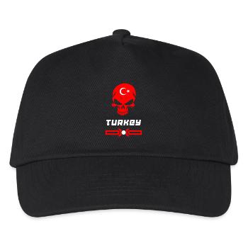 Turkey skull design - Kids’ Baseball Cap - black - Front