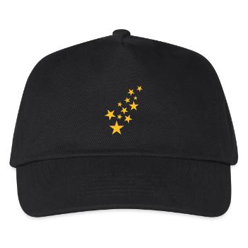 Stern Symbol Sternchen Muster - Kinder Basecap - Schwarz - Vorne