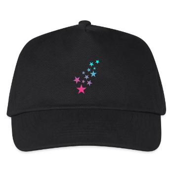 Stern Symbol Sternchen Muster - Kinder Basecap - Schwarz - Vorne