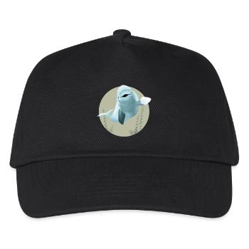 Fröhlicher Tiefsee-Wal Beluga in Kreis - Kinder Basecap - Schwarz - Vorne
