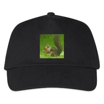 Eichhörnchen Tier Tierliebe Tierfreund Liebe - Kinder Basecap - Schwarz - Vorne