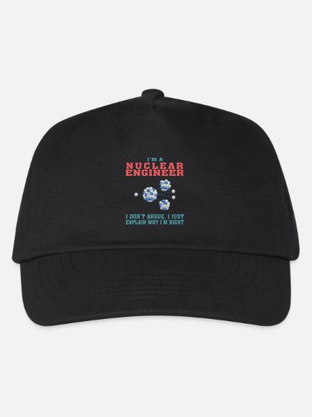 Bestes Nuklearingenieur-T-Shirt, lustiges Zitat - Kinder Basecap - Schwarz