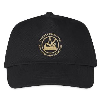 Tischlermeister Liebe und Tradition Eiche Holz - Kinder Basecap - Schwarz - Vorne