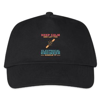 Funny Electrical Engineer Tshirt, Keep Calm - Kids’ Baseball Cap - black - Front