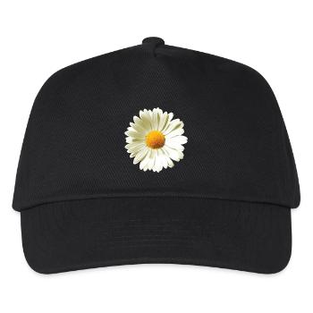 Gänseblümchen | Daisy flower power - Kinder Basecap - Schwarz - Vorne