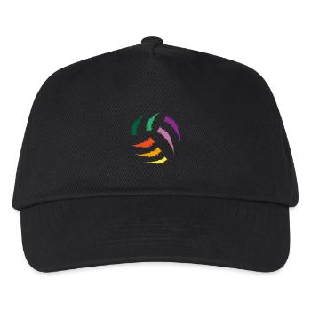 Volleyball Ball Ballsport Sport Beach Mannschaft - Kinder Basecap - Schwarz - Vorne
