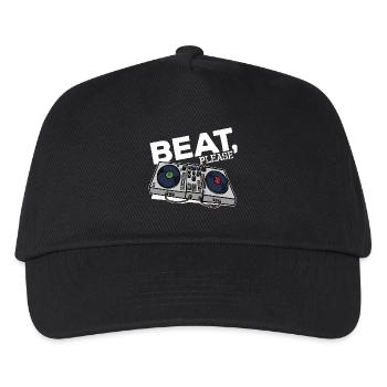 Beatbox Turntable MC DJ Deejay Scratchen Hip Hop - Casquette de baseball Enfant - noir - Devant