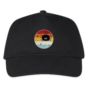 Retro spider fly insect nature walking insect - Kids’ Baseball Cap - black - Front